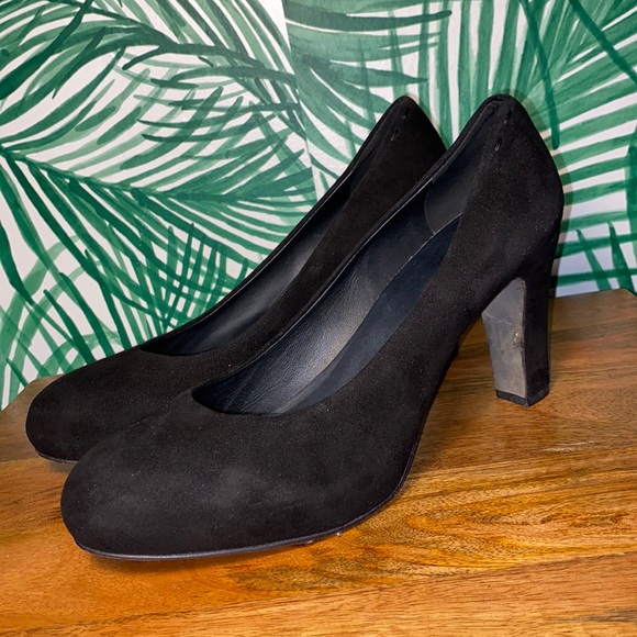Eileen Fisher Black Suede Heels Women’s 9 - Picture 3 of 9